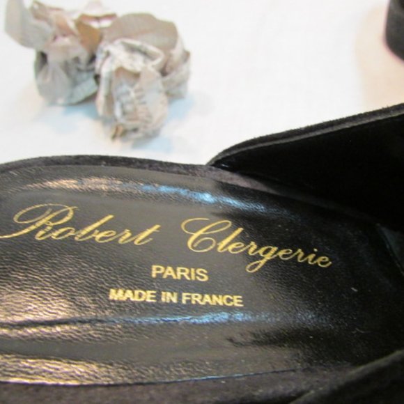 Robert Clergerie Suede Leather Clogs - Picture 6 of 9